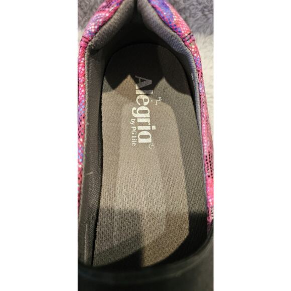 Alegria‎ Glee Wowie Zowie Pink Floral Slip-on Shoes EU 40 US 9.5 10 Worn Once - Picture 3 of 6
